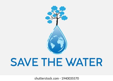 world water day logo design. illutration vector