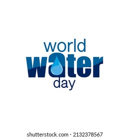 world water day logo design illustration vector 