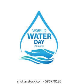 world water day  logo design template