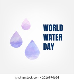 World water day logo. Vector illustration eps10.