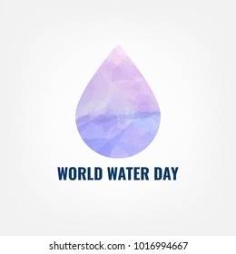 World water day logo. Vector illustration eps10.