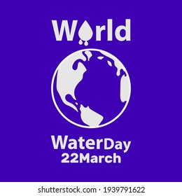 World Water Day Logo Vector Template and white background. Vector illustration