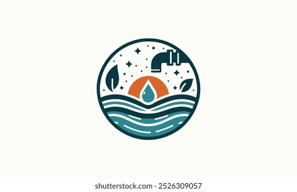 World Water Day logo vector illustration, Saving water and world environmental protection concept- Environment day, Save the, World Water Day 22 March water day. stock illustration