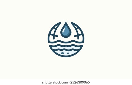 World Water Day logo vector illustration, Saving water and world environmental protection concept- Environment day, Save the, World Water Day 22 March water day. stock illustration