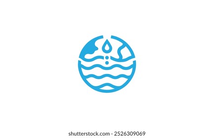 Ilustração do vetor do logotipo do Dia Mundial da Água, Salvando a água e o conceito de proteção ambiental mundial- Dia do ambiente, Salvar o, Dia Mundial da Água 22 de março dia da água. ilustração de stock