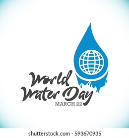 World Water Day Logo Vector Template