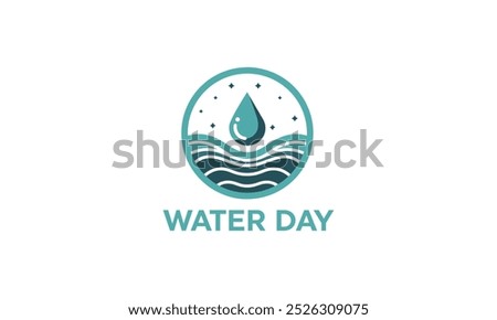 World Water Day logo vector illustration, Saving water and world environmental protection concept- Environment day, Save the, World Water Day 22 March water day. stock illustration