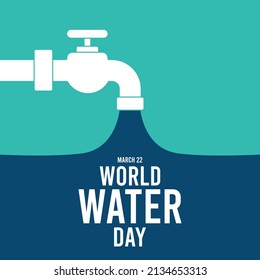 World water day. March 22. Poster or banner.