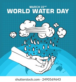 World Water Day, March 22, Poster and Banner vector
