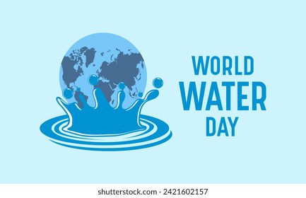 World Water Day Observed every year of March 22nd, Environment Protection Awareness Vector banner, flyer, poster and social medial template design.