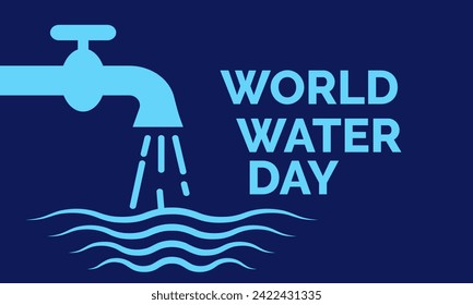 World Water Day Observed every year of March 22nd, Environment Protection Awareness Vector banner, flyer, poster and social medial template design.