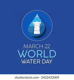 World Water Day Observed every year of March 22nd, Environment Protection Awareness Vector banner, flyer, poster and social medial template design.