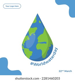 World water day post is a graphical representation of the importance of water, its sources and strategies to protect the water reservoirs.