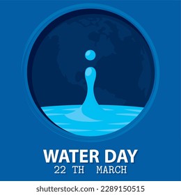 World Water Day Poster Hintergrund Vektor