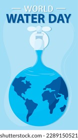 World water day poster background Vector