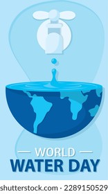 World water day poster background Vector