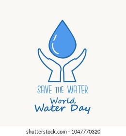 World Water Day Poster Or Banner Background.