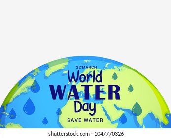 World Water Day Poster Or Banner Background.