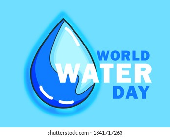 World Water Day Poster Or Banner Background.