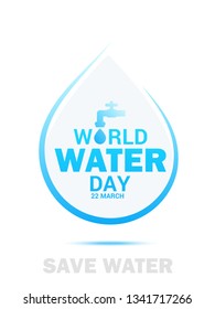 World Water Day Poster Or Banner Background.