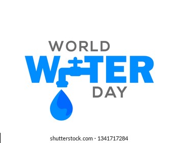 World Water Day Poster Or Banner Background.