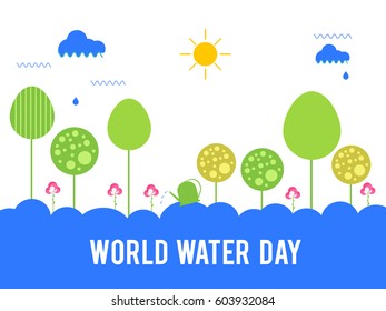 World Water Day Poster Or Banner Background.
