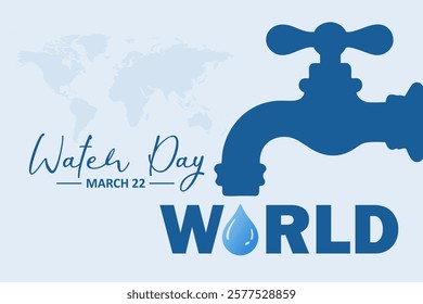 World Water Day poster. World Water Day poster vector. Vector Illustration for poster, banner.