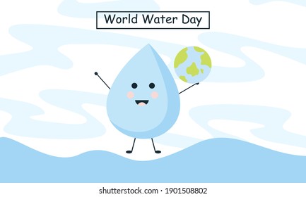 World Water Day Prevent Water Waste Stock Vector (Royalty Free ...