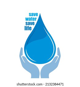 world water day Save water, save life environment concept illustration-1