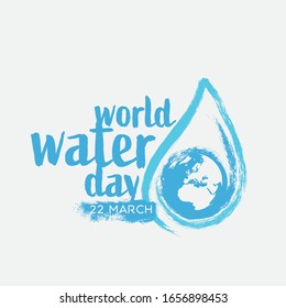 world water day , save the water Logo design template