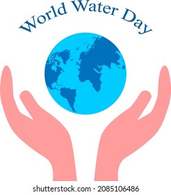 World water day save water vector design