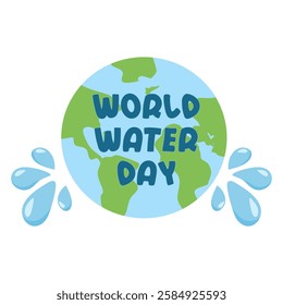 World Water Day and World Saving water and world environmental protection concept