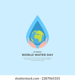 World Water Day Simple Vector Illustration Design
