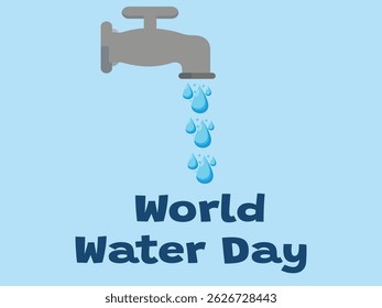 World water day stock illustration. 22 March	