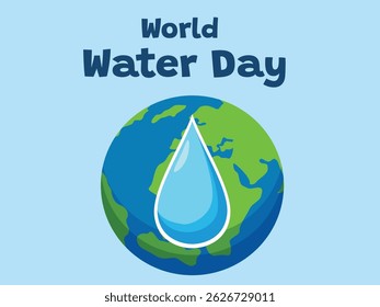 World water day stock illustration. 22 March	