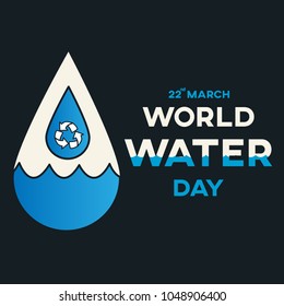 world water day text background , greeting card or poster for campaign save water
