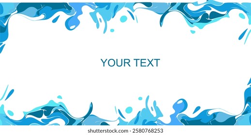 World water day theme background with blank area for text, water theme background for sea, beach, waterboom and other themes