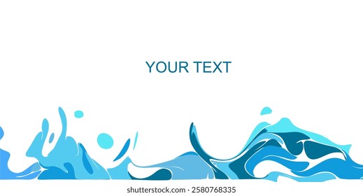 World water day theme background with blank area for text, water theme background for sea, beach, waterboom and other themes