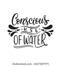 World Water Day Typographical Design Elements. Vector Illustration design. World Water Day lettering. World Water Day Handwritten text.