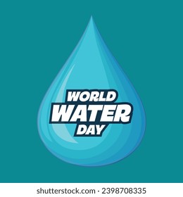 World water day. The day is used to advocate for the sustainable management of freshwater resources. Globe Concept  design for banner poster. World Water day is observed every year on March 22