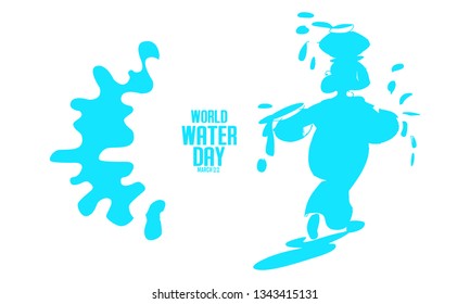 World Water Day - vector abstract water drop concept. Save the water