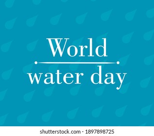 Día Mundial del Agua - concepto de gota de agua abstracta vectorial. Salvar el agua - fondo del concepto de ecología con agua de corte de papel