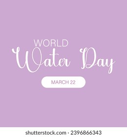 World Water Day - vector abstract waterdrop concept. Save the water - ecology concept.