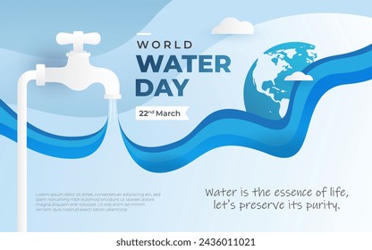 World Water Day Vector Background Illustration