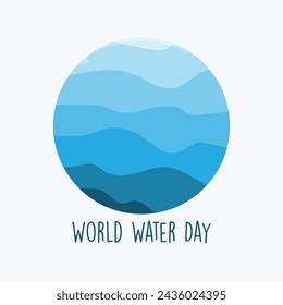 World water day. water day vector.  World Water Day Blue Background Vector.