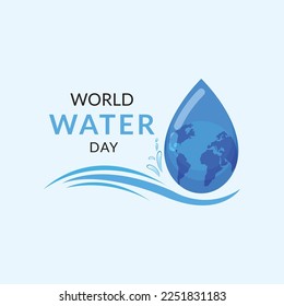 world water day vector design