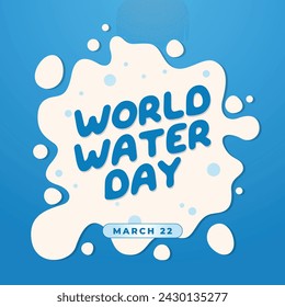 World Water Day vector design template good for celebration usage. water illustration. tsunami vector image. eps 10.