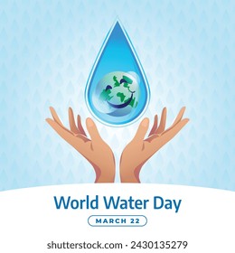 World Water Day vector design template good for celebration usage. water illustration. tsunami vector image. eps 10.