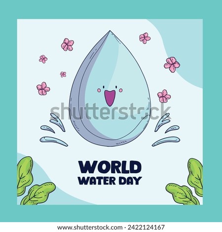  world water day vector eps 10 ad for insta and facebook