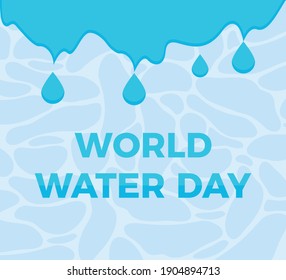 World Water Day vector flat design